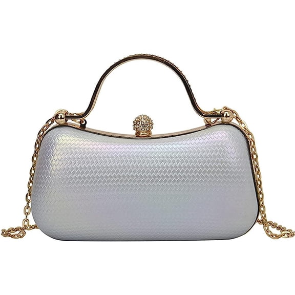Kukuzhu Women Small Chic Shoulder Bags Fashion Shiny Evening Purse Chain Crossbody Bag