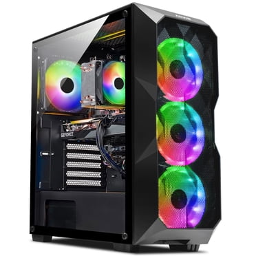 AQVIN AQB70 Gaming Desktop Computer PC Tower, Intel Core i7 CPU, processor 32GB DDR4 RAM, 1TB SSD, GeForce RTX 3050 8GB Graphics Card, Windows 10 Pro, RGB Keyboard and Mouse