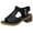 Black, variant on VerPetridure High-heeled Sandals for Women Solid Hollow Out Mid Heel Casual Vacation Open Toe Beach Sandals