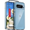 thumbnail image 1 of PINHEN for Google Pixel 9 Case, Pixel 9 Pro Case, with [Tempered Glass Screen Protector][Built-in 4 Airbags][Not-Yellowing]Military-Grade Shockproof Protective Case for Pixel 9/9 Pro, 1 of 7