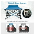 thumbnail image 3 of HeSLehs Camping Cot, 600 LBS Heavy Duty Sleeping Cot w/Ergonomic Incline Design, 3-in-1 Pocket, Carry Bag, Folding Cot for Adults & Kids, Indoor Outdoor Cot Bed for Camp Travel Home Office Nap (Blue), 3 of 9