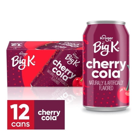 ?? Big K Cherry Cola, 12 fl oz Cans, 12-Pack – Bold Cola with Sweet Cherry Flavor ?