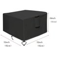 thumbnail image 4 of Square Fire Pit Cover, Heavy Duty Waterproof Outdoor Protection for Your Propane Fire Pit/Table, Custom Fit 28" L x 28" W x 25" H, All Weather Resistant, Square Fire Pit Cover for, 4 of 5