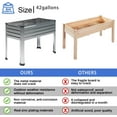 thumbnail image 2 of Galvanized Raised Garden Bed Outdoor with Legs,2PCS 48×18×30in Metal Elevated Raised Planter Box for Backyard, Patio, Balcony, 300lb Capacity,Sliver, 2 of 9
