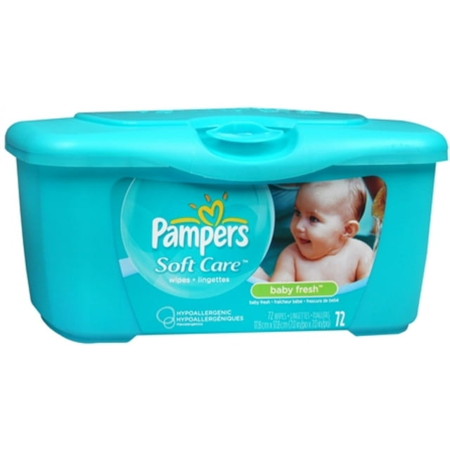 Pampers Baby Fresh Wipes Tub 72 Each (Pack of 3)