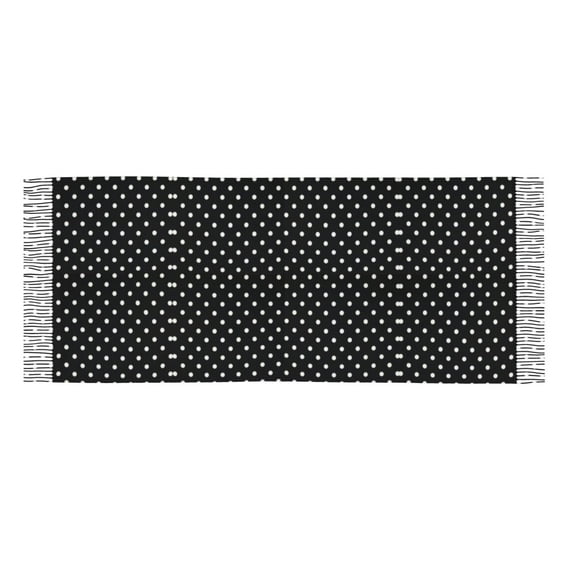 Women Black Polka Dot Scarfs Large Warm Soft Shawls Wraps