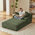 thumbnail image 6 of AENKYO 80" Oversized Corduroy Chaise Lounge, Fully Assembled, No Assembly Required, Green, 6 of 8