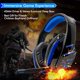 thumbnail image 2 of Auriculares para juegos PS4 con micrófono, el más nuevo sonido estéreo de graves profundos Auriculares sobre la oreja con luz LED de aislamiento de ruido para PC Laptop Tablet Mac WD.WDQZL Hogar, 2 of 7