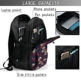thumbnail image 4 of Vsdgher Roses Skulls Print Travel Laptop Backpack, Laptops Backpack with USB Charging Port, Water Resistant Computer Bag Gift for Men & Women, 4 of 7