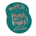 thumbnail image 1 of Inkdotpot 50 Pack Real Rose Gold Foil Paper Tags Hugs & Kisses From The Wedding Favor Hang Tags, 1 of 6