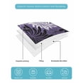 thumbnail image 4 of Quilt King Size Bedding Set, Purple Black Flowers Reversible Summer Quilt 3 Pieces, Modern Abstract Blooms Floral Lightweight Bedspreads Coverlets with 2 Pillow Shams for All Seasons, 4 of 5