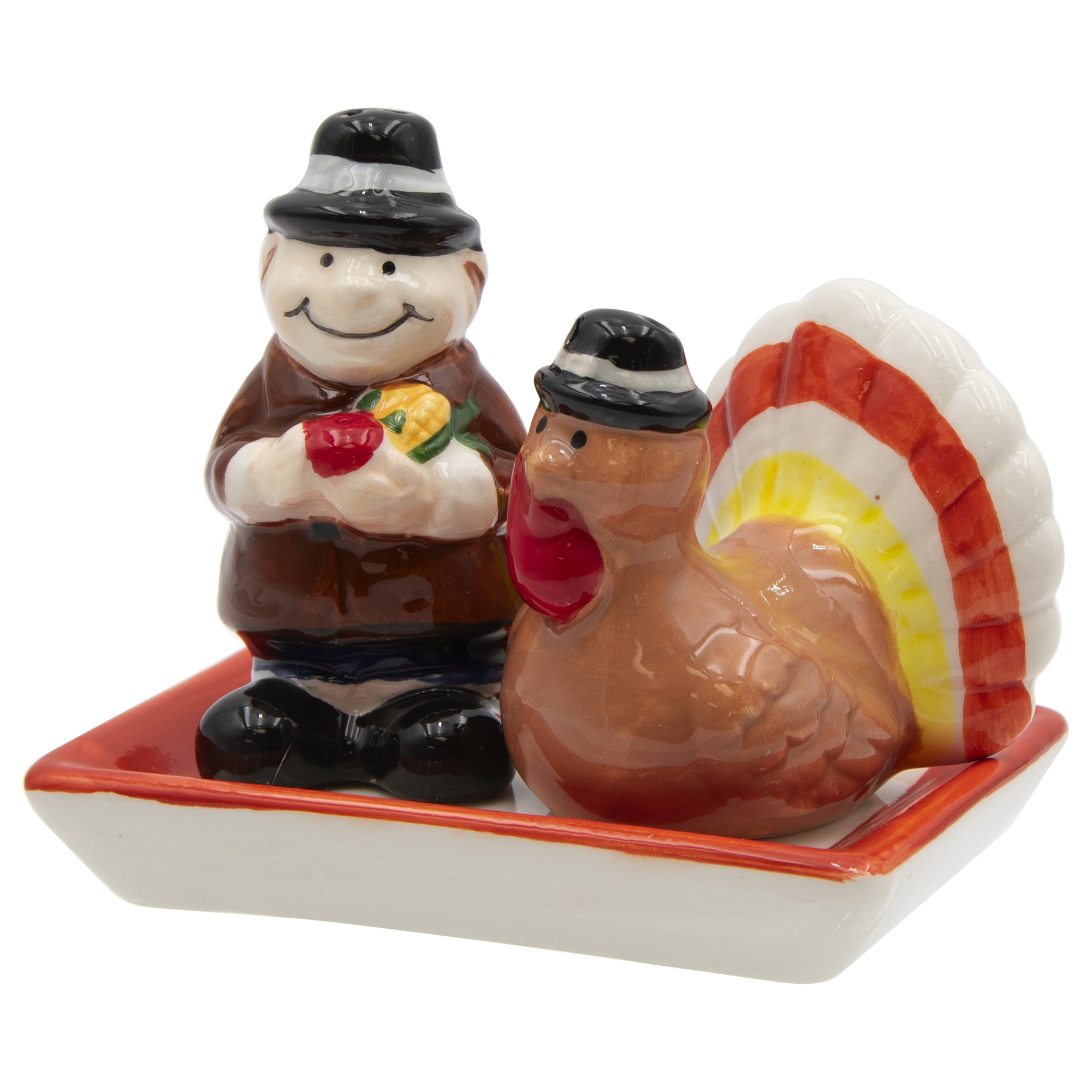 Tabletop Kissing Thanksgiving Turkey S/2 Salt Pepper Shaker Magnetic 10463  ., 1 - Harris Teeter