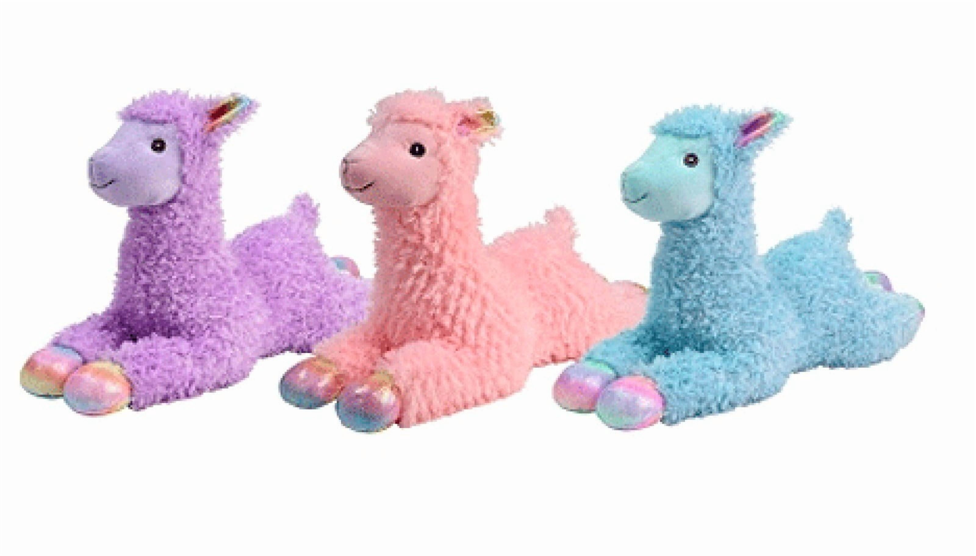 Jumbo Dog Toys Soft Stuffed Plush Cuddle and Play Animal Themes for All Breeds (Blue Llama)