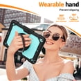 thumbnail image 4 of for iPad 9th/8th/7th Generation 10.2 inch Case, 360 Rotating Shockproof Cover with Stand, Handle, Shoulder Strap, Sky Blue Panel, 4 of 7