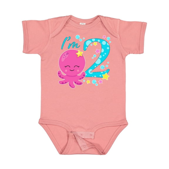 Inktastic I'm Two- cute octopus birthday Boys or Girls Baby Bodysuit
