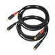 thumbnail image 1 of Cable de extensión RCA de 2 piezas, estéreo HiFi, multifunción, resistente, cable RCA a RCA 3M, 1 of 9
