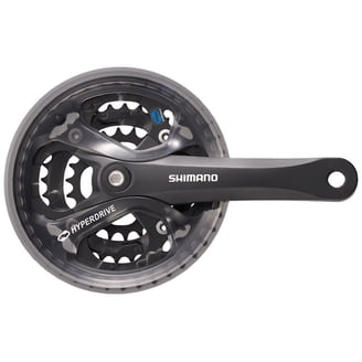 SR Suntour XCR-6 Crankset: 9-speed, 48/36/26t, 170mm, Square Taper