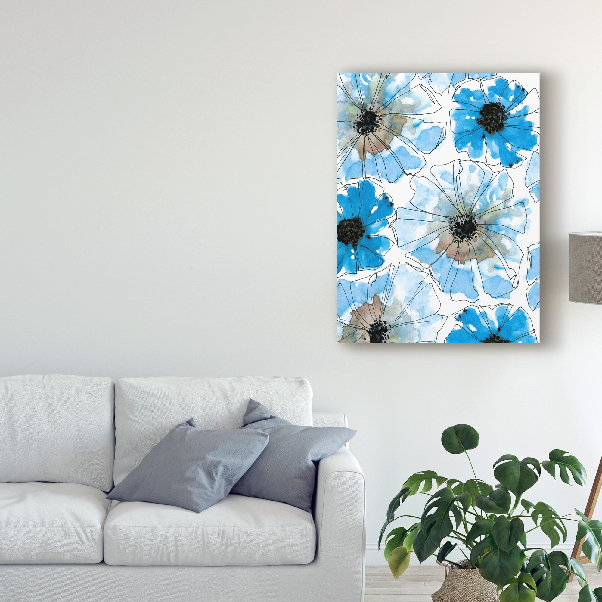 Trademark Fine Art 'Water Blossoms I' Canvas Art by Deborah Velasquez