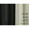 thumbnail image 2 of 3S Brother's Solid Combined Mix and Match 4 Panels Curtains with 2 Color Combination Velvet Look Hanging Back Tap & Rod Pocket Bedroom Office Windows Luxury Home Decoration 28"x95" Cream-Black, 2 of 7