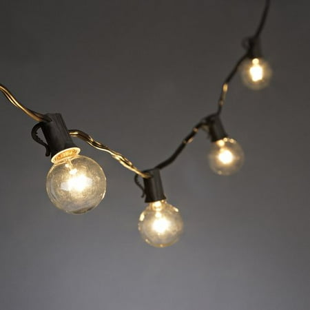 Gerson 20297 - 20 Light Brown Wire G40 Clear Electric Patio Light String - Walmart.com