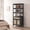 Black Oak, variant on SICOTAS 68.5" Tall Rattan Bookshelf with Large Drawer & 2 Doors, Boho 5-Tier Bookcase with Adjustable Shelf, Display Storage Shelves for Living Room, Home Office, Natural Oak