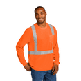 thumbnail image 3 of High Visibility Long Sleeve T-Shirts for Men Reflective Hi Vis Mesh Long Sleeve Pocket Tee (Safety Orange, XL), 3 of 6