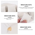 thumbnail image 2 of SOPOTUTU Miniature White Wood Sofa Dollhouse Furniture Simulation Accessory for Doll House, 2 of 8