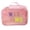 A002- Pink, variant on Mahjong Storage Bag, Rose Red Transparent Chenille Letter Carrying Case, 1 Pack For Mahjong Tiles
