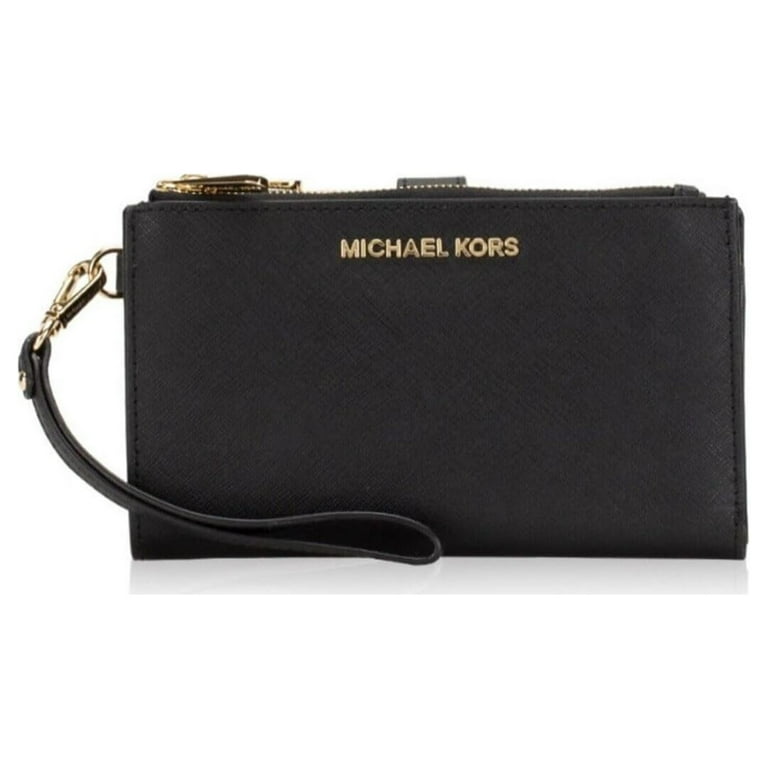Michael Kors Women's Jet Set, Large Black Saffiano Leather Wallet