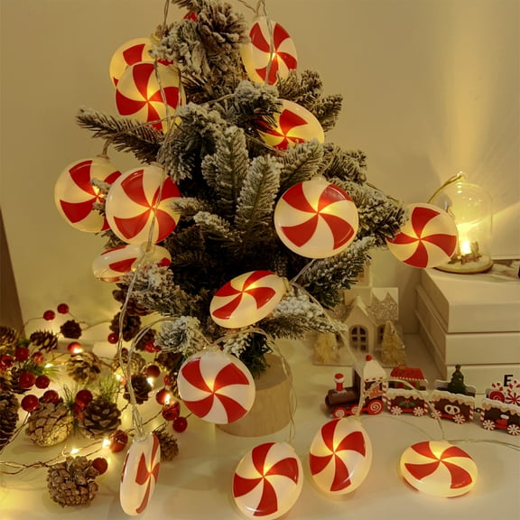 Wadada Candy Decorative Lights LED String Lights Battery Operated 6.5ft LED Fairy Lights for Bedroom Thanksgiving Indoor Halloween Christmas Tree Decor (Multicolor)