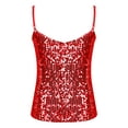 thumbnail image 2 of iiniim Kids Girls Sparkle Sequins Camisole Dancewear Tank Top Spaghetti Straps Vest Tops 2-12, 2 of 5