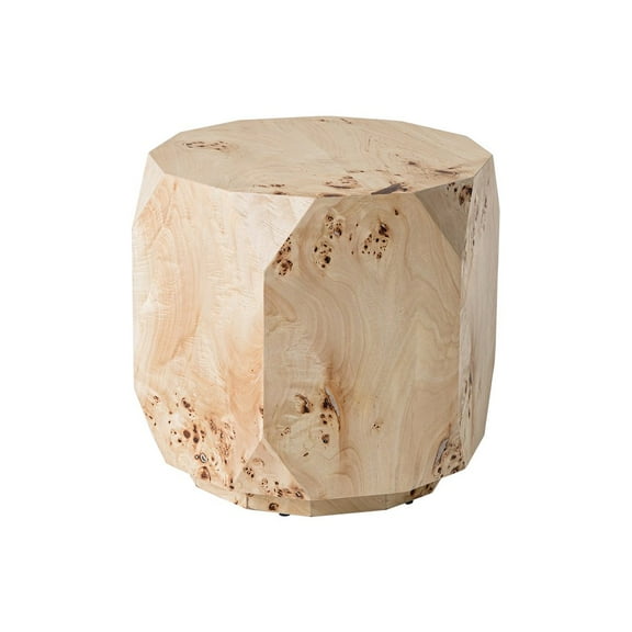 Modrest July - Modern Mapa Burl Round End Table