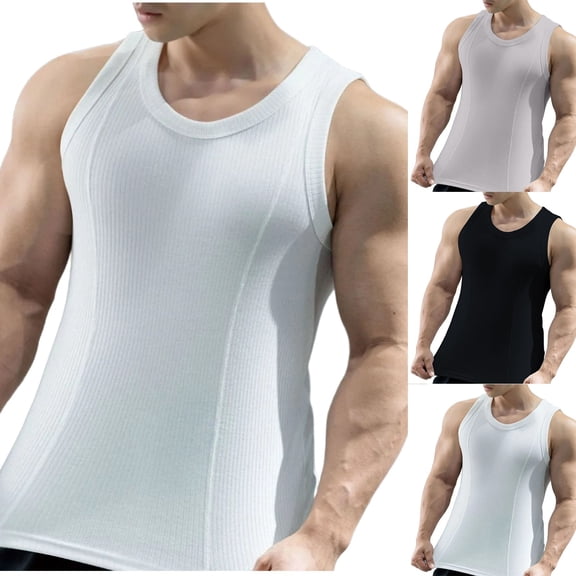 KeShDi Men's Gym Tank Tops Plus Size Men's Summer Loose Sports Casual Fitness Training T-Shirt Base Layer Top Black 3X