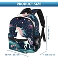 thumbnail image 2 of Starry Unicorn Cute Book Bag with Adjustable Shoulder Strap, Large Capacity, Printed Design - Cute Accessories Backpack, 2 of 6