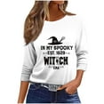 thumbnail image 6 of FDGIU 2025 Women's Plus Size Tunic Tops - Funny Halloween Novelty Shirts, 3/4 Length Sleeve Crew Neck Blouse, Loose Fit Casual Fall Winter Tops, 6 of 6