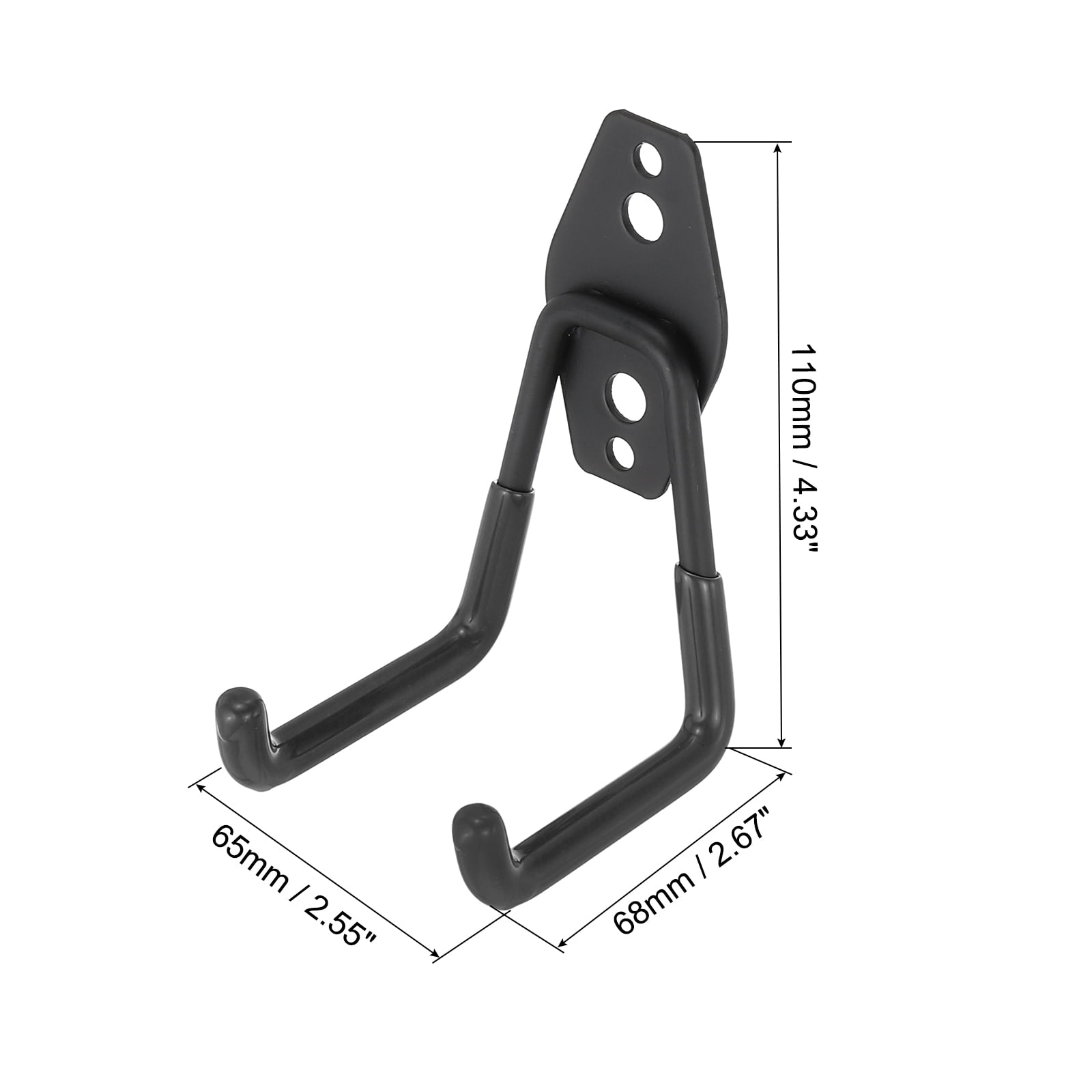 Unique Bargains Durable Garage Storage Hooks Wall Mount Hanger 2.56"x 2.68"x4.33" Black