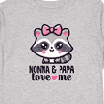 thumbnail image 4 of Inktastic Nonna and Papa Grandkids Raccoon Girls Long Sleeve Toddler T-Shirt, 4 of 5