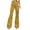 Yellow, variant on Ediodpoh Women Autumn Winter Solid Color Mid Waist Slim Fit Bottoms Corduroy Casual Pants Trousers Flared Corduroy Pants Women Yellow XXL