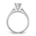 thumbnail image 2 of 14K White Gold mounting Ring Band Only Peg Set Solitaire Engagement, Size 5, 2 of 6