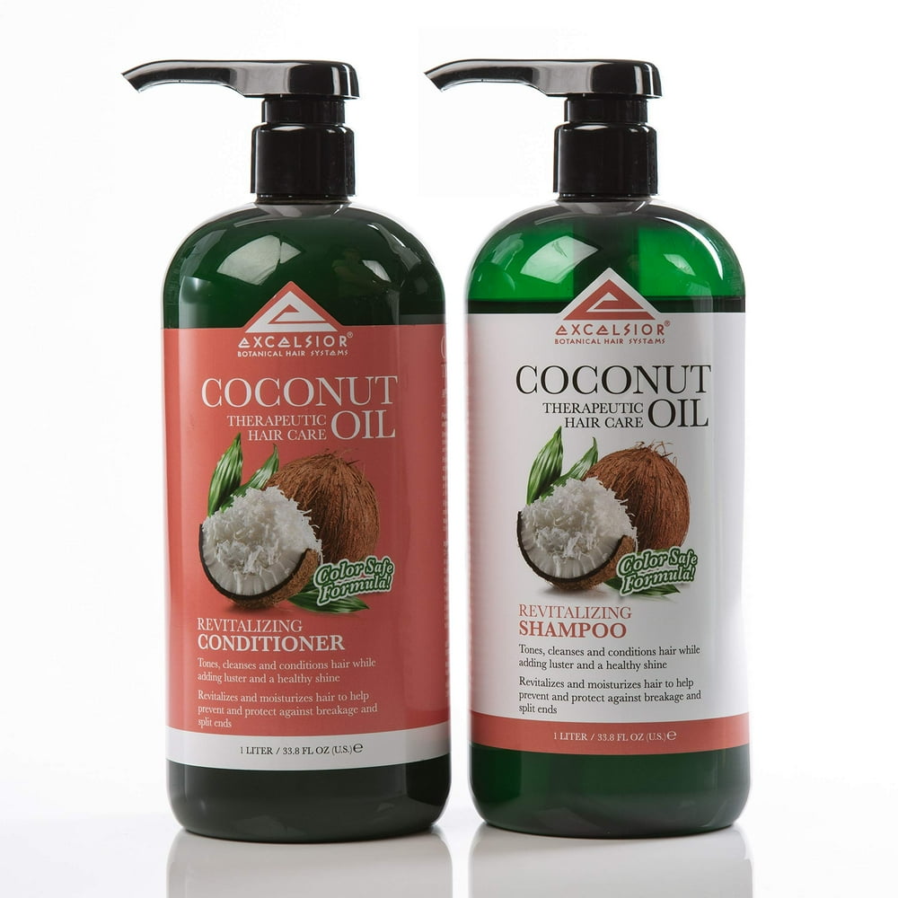 Excelsior Coconut Oil Revitalizing Hair Care 2 Piece Set Revitalizing Shampoo 33.8 oz