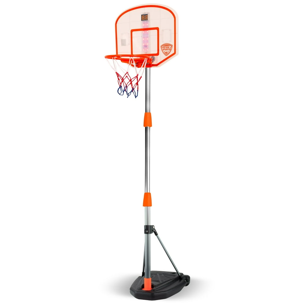 Pro Ball Portable Electronic Scoreboard Basketball Hoop for Kids