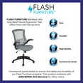 thumbnail image 4 of Flash Furniture Mid-Back Dark Gray Mesh Swivel Ergonomic Task Office Chair with Flip-Up Arms, 4 of 15