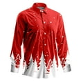 thumbnail image 2 of HUAXUN-Christmas Shirts for Men Fall Winter Long Sleeve Button Down Lapel Full Print Tops Casual Funny Special Atmosphere Party Soft Loose Mens Shir(Red,L), 2 of 4