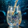 thumbnail image 4 of Hand Blown Crystal Whiskey Glasses, Gold Rim Old Fashioned Tumblers, Lead Free Set for Men, Gift Box Included, 4 of 7
