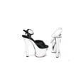 thumbnail image 2 of Ellie Shoes E-711-Chrome 7" Heel Womens Chrome Sandal. Black/Silver / 5, 2 of 2