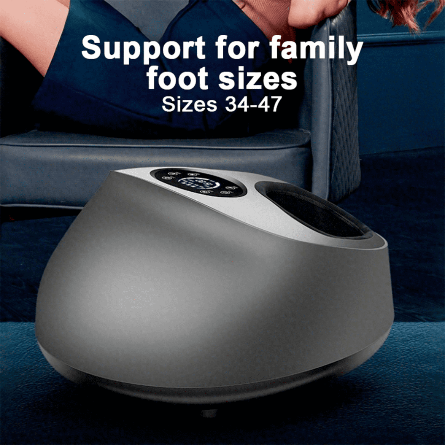 Foot Massager with Heat & Air Pressure, Shiatsu Deep Kneading Massage Machine with Multiple Modes, Ergonomic Design for Home Relaxation, Perfect Gift for Family & Friends