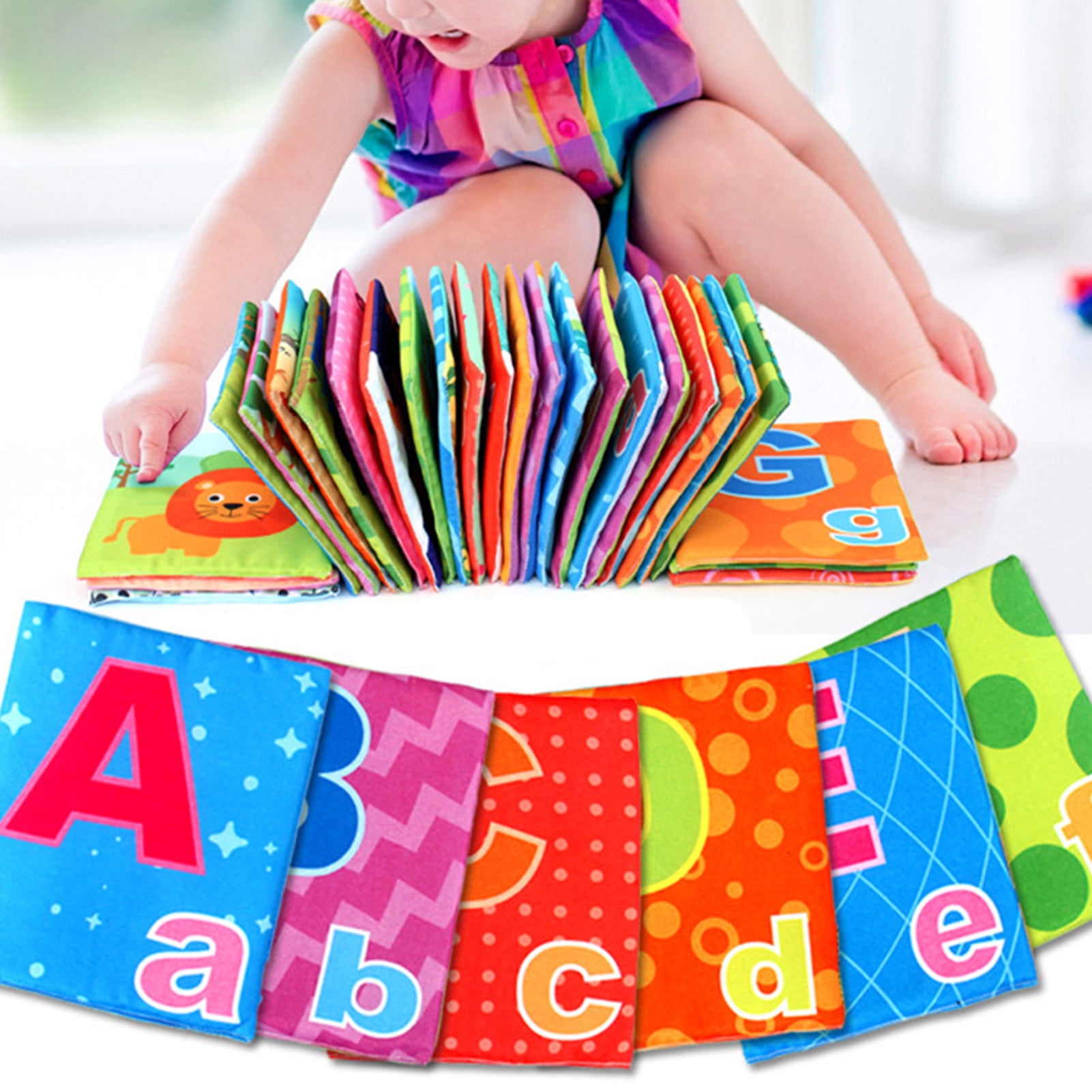 zhaomeidaxi Baby Soft Alphabet Cards Practical Ability Educational Toys
