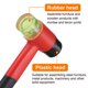 thumbnail image 5 of Martillo de Goma Uxcell de Doble Cara con Agarre de Plástico Antideslizante para Manualidades, 5 of 7