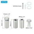 thumbnail image 2 of Uxcell 1/2 x 1.2 Inch Sign Standoff Screws, 24 Set Stainless Steel Wall Standoff,Silver, 2 of 6