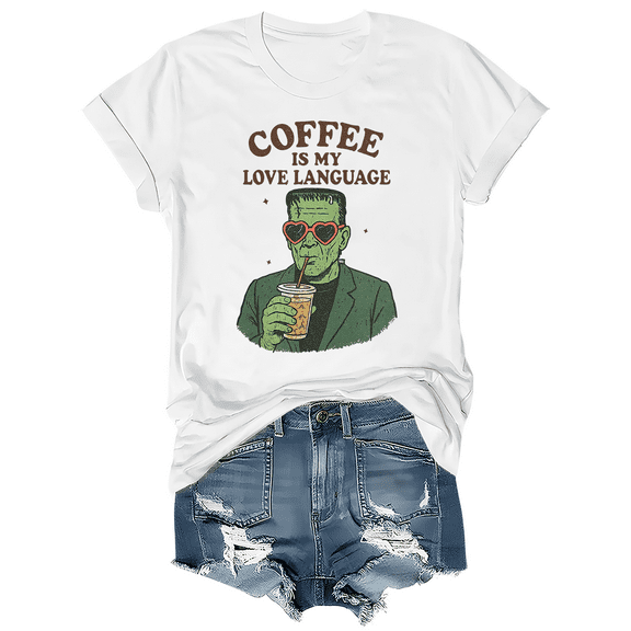 Coffee Is My Love Language Shirt Funny Halloween T-Shirt